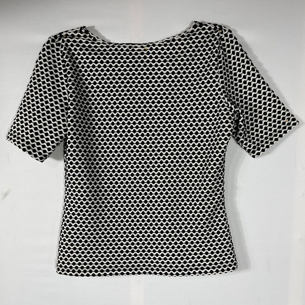 Ruby Rd. Black and White Pattern Blouse - Picture 5 of 8